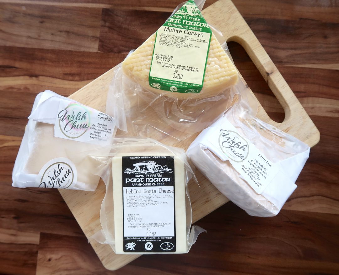 Selection of Cheese from the Welsh Cheese Company subscription service