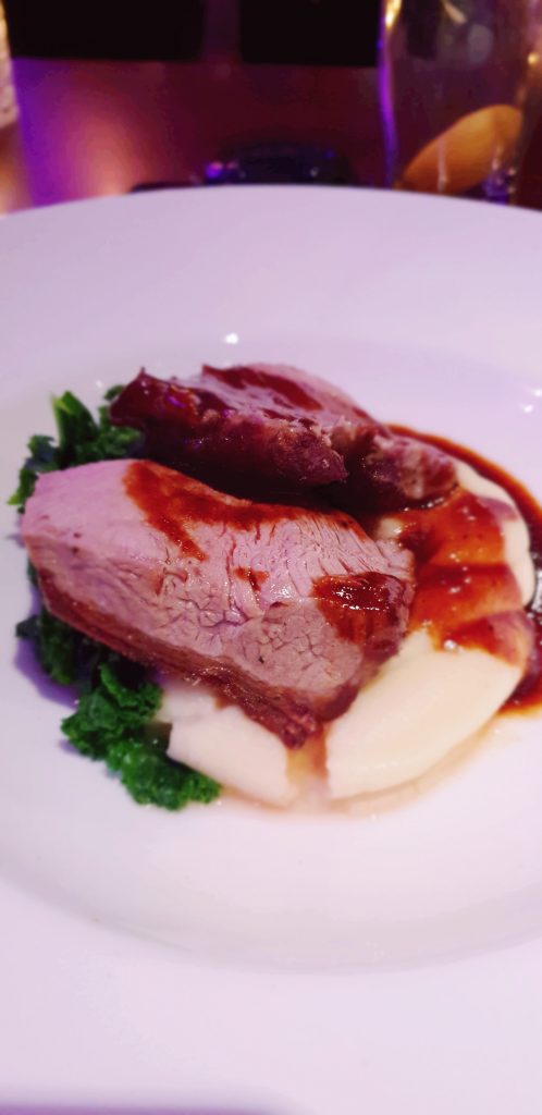 lamb with kale and mash at worsley park