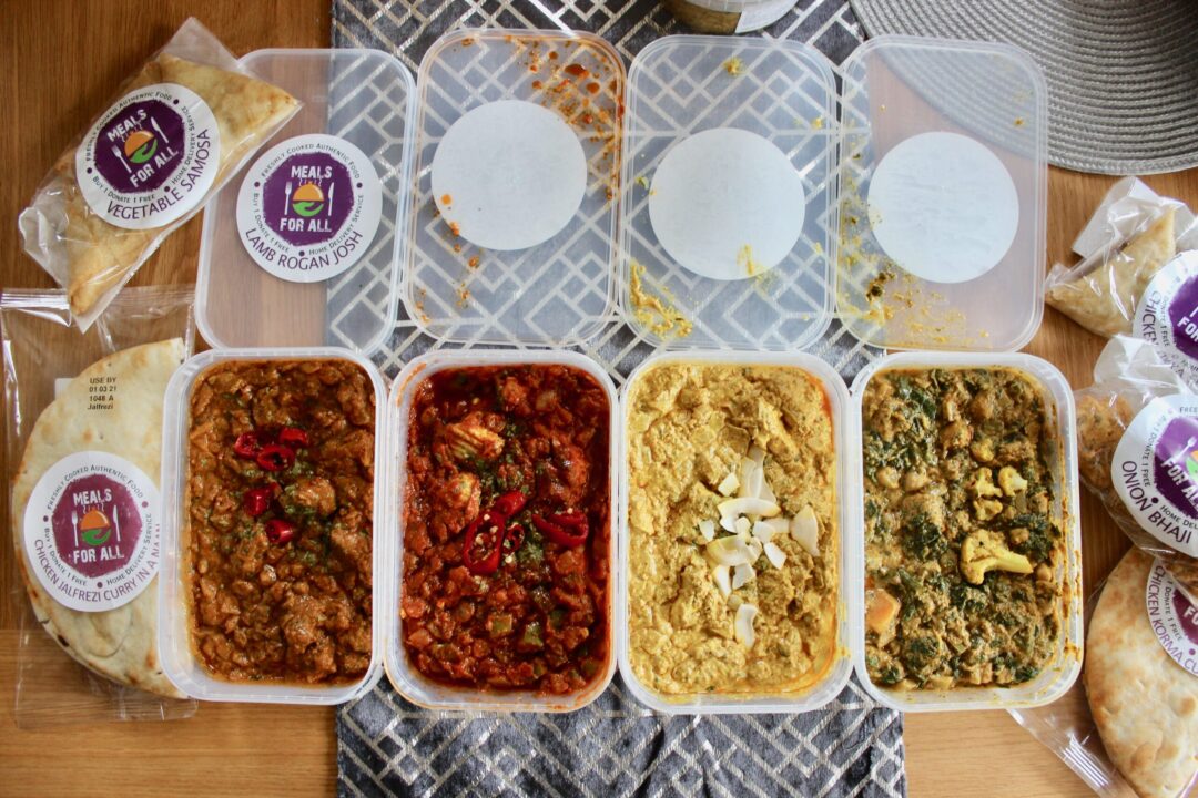 A selection of curries and sides from meals for all