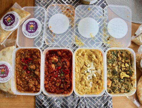 A selection of curries and sides from meals for all